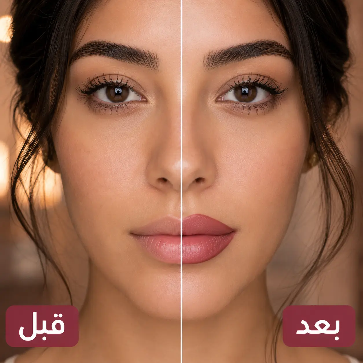 نتيجة استعمال قلم تحديد الشفاه