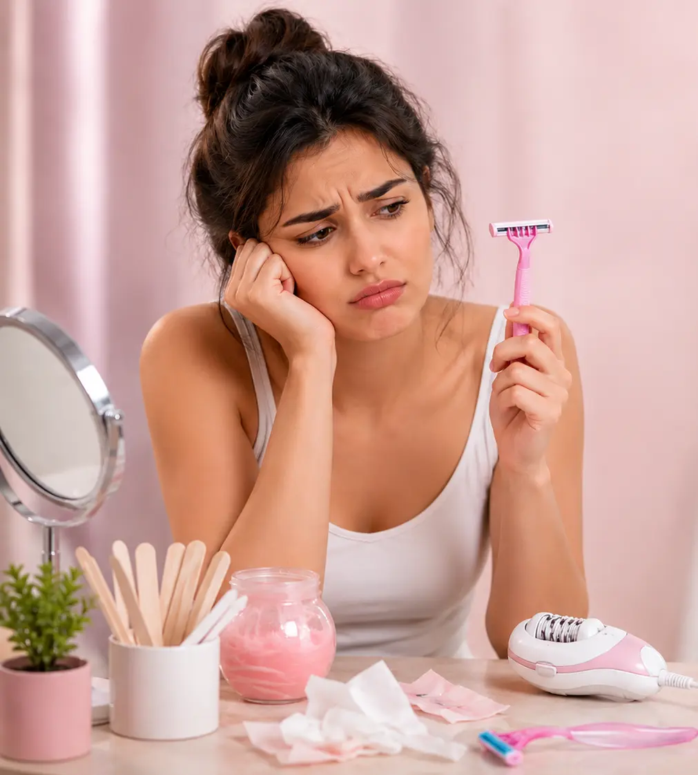مشاكل إزالة الشعر بالطرق التقليدية